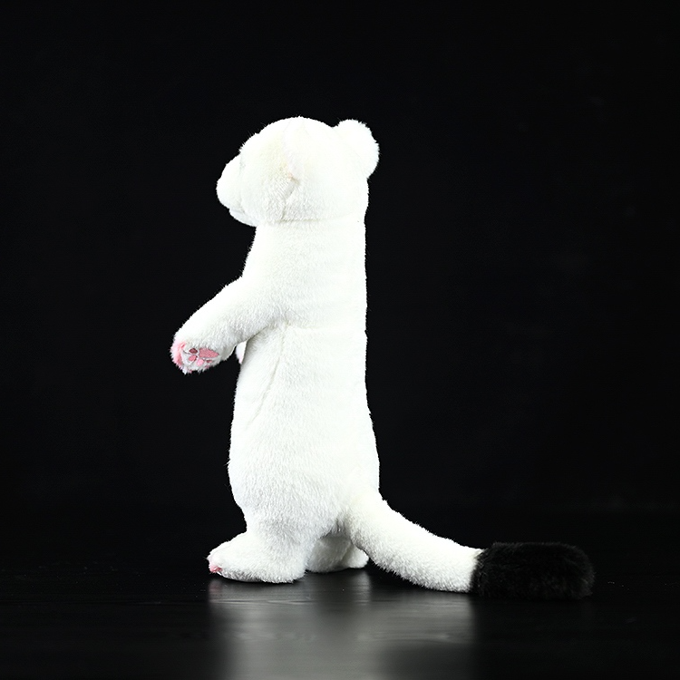 White Stoat Soft Stuffed Plush Toy