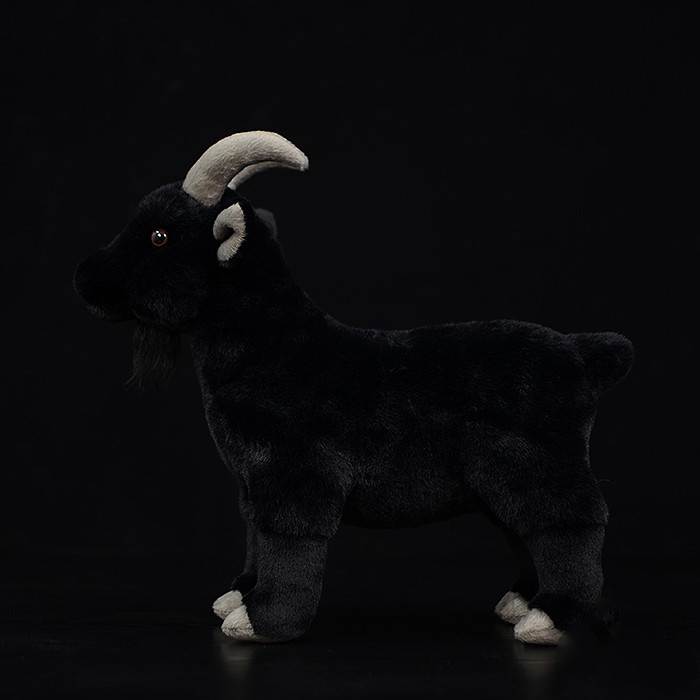 Black goat stuffed animal shop