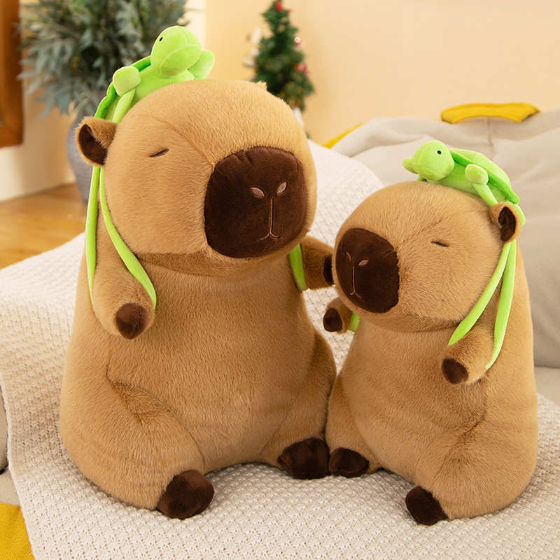 Capybara With Turtle Bag Soft Stuffed Plush Toy