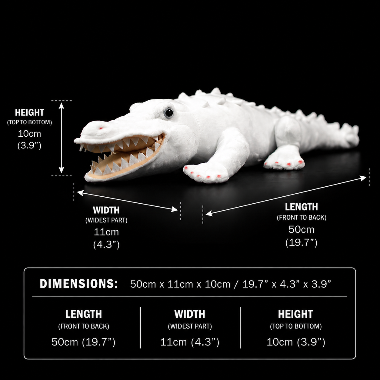 Albino Alligator Soft Stuffed Plush Toy