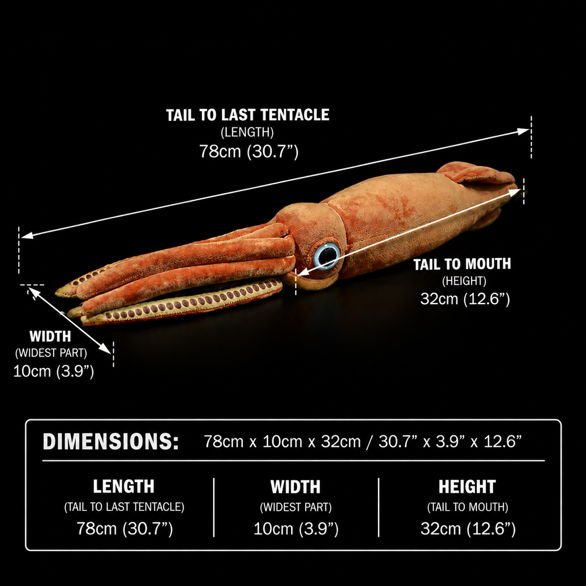 Peluche morbido di Architeuthis Giant Squid