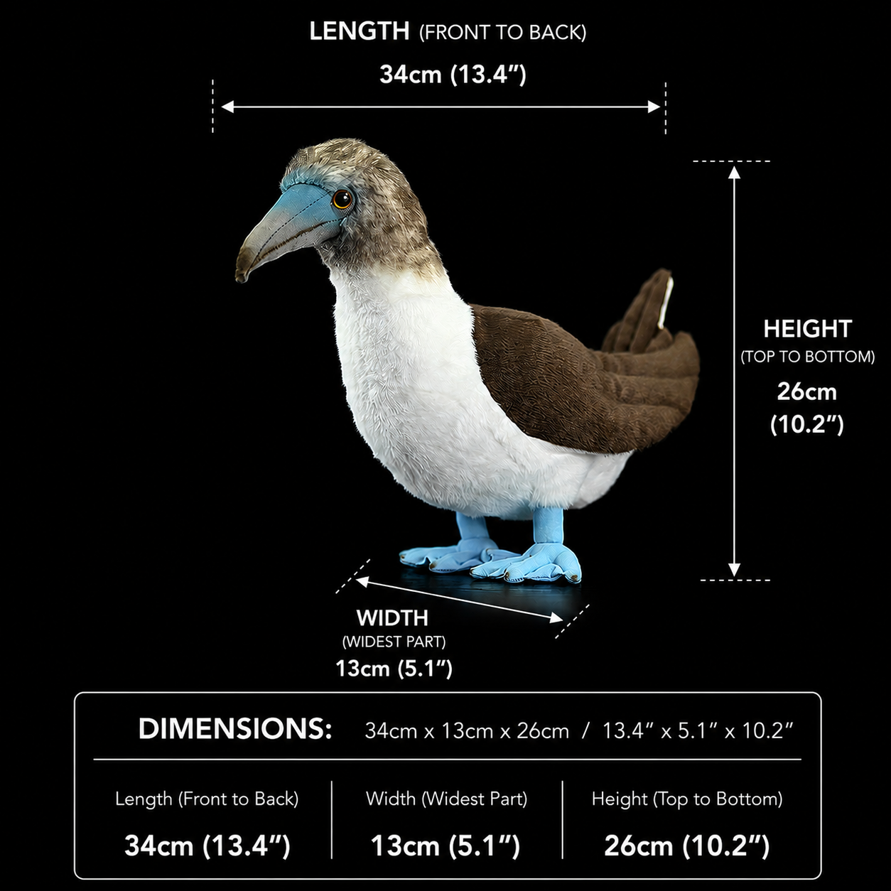 Blue-footed Booby Bird Soft Stuffed Plush Toy