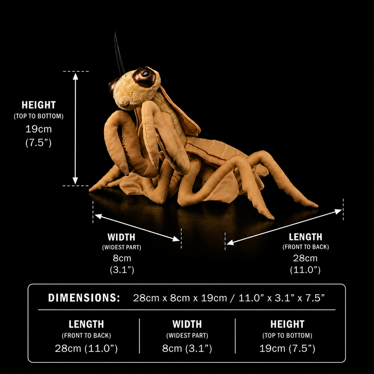 Weiches Plüschtier „Dead Leaf Mantis“