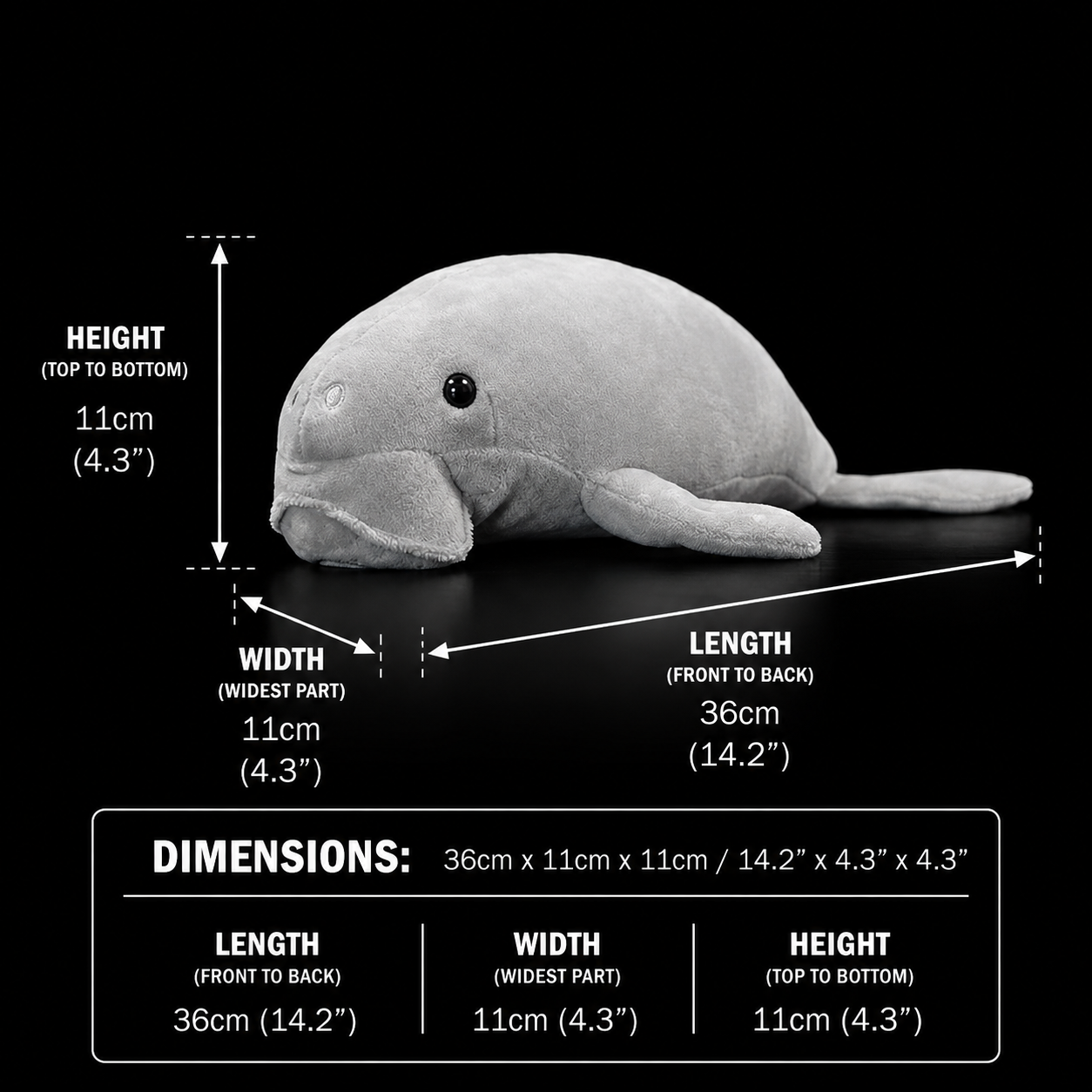 Dugong Sea Cow Soft Stuffed Plush Toy