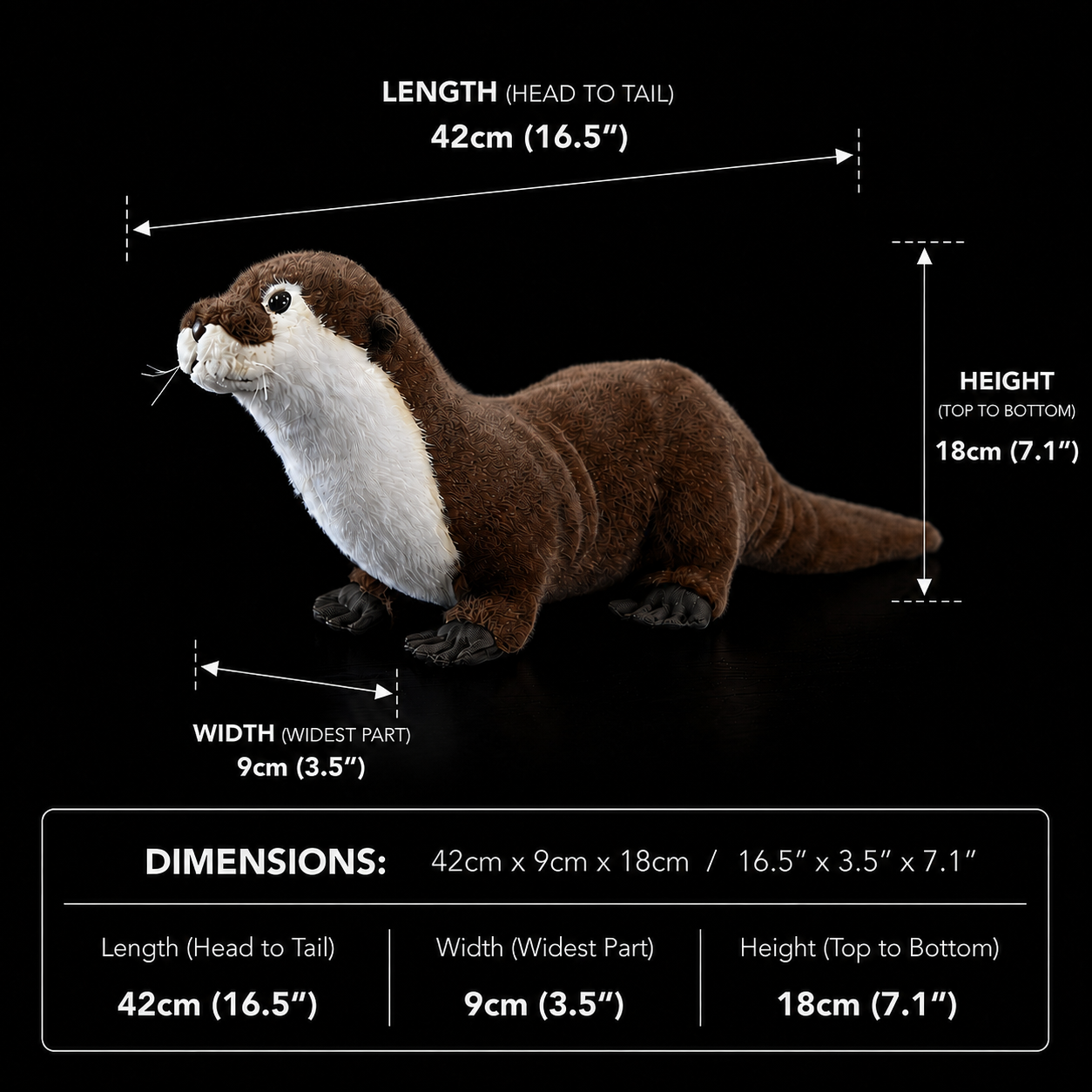 Eurasian Otter Soft Stuffed Plush Toy