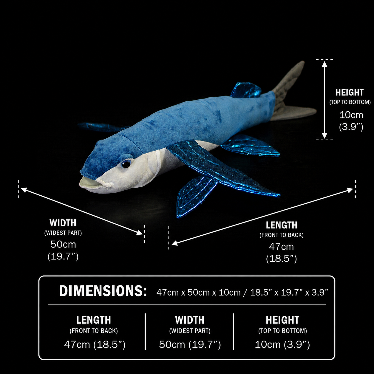 Peluche morbido Flying Fish
