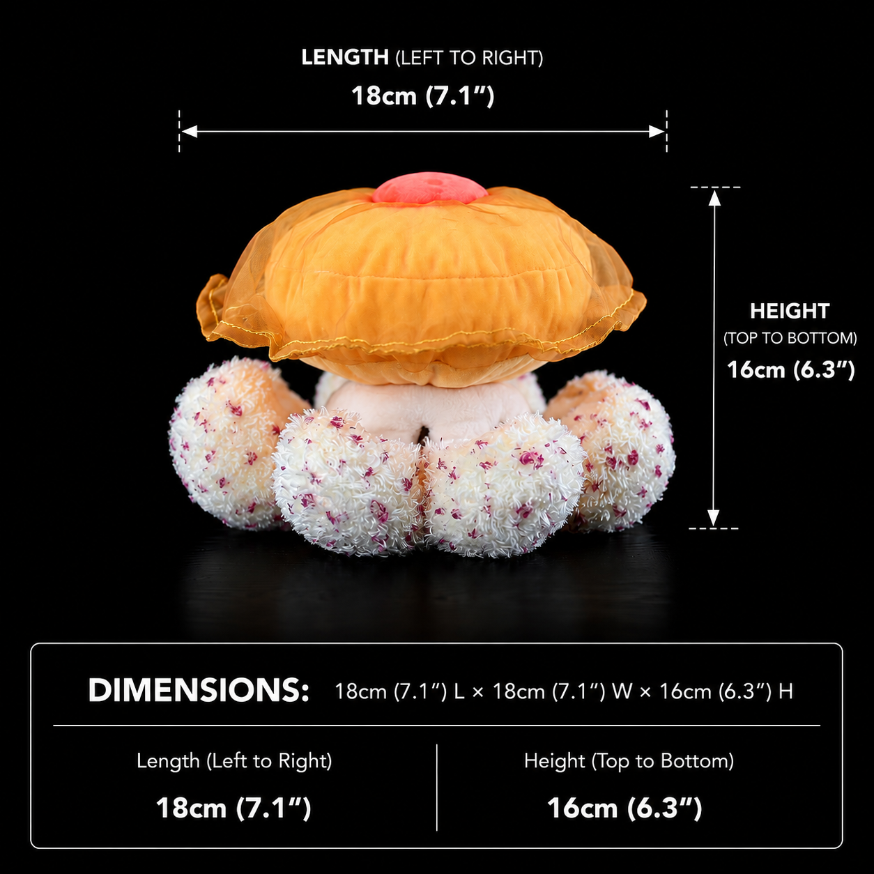 Fried Egg Jellyfish Soft Stuffed Plush Toy