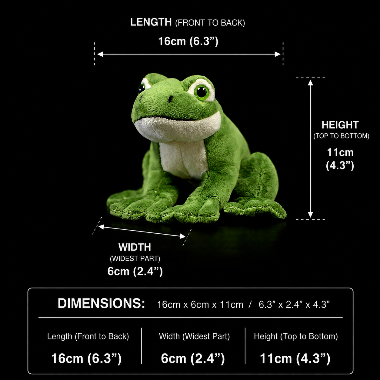 Green Tree Frog Soft Stuffed Plush Toy
