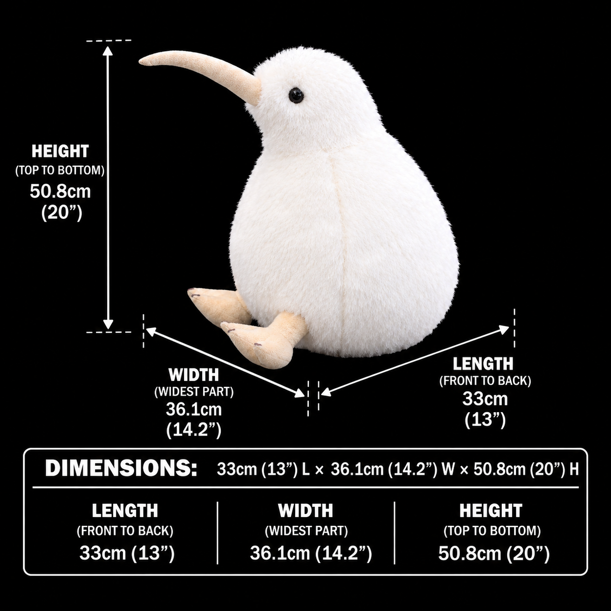 Měkká plyšová hračka Kiwi Bird