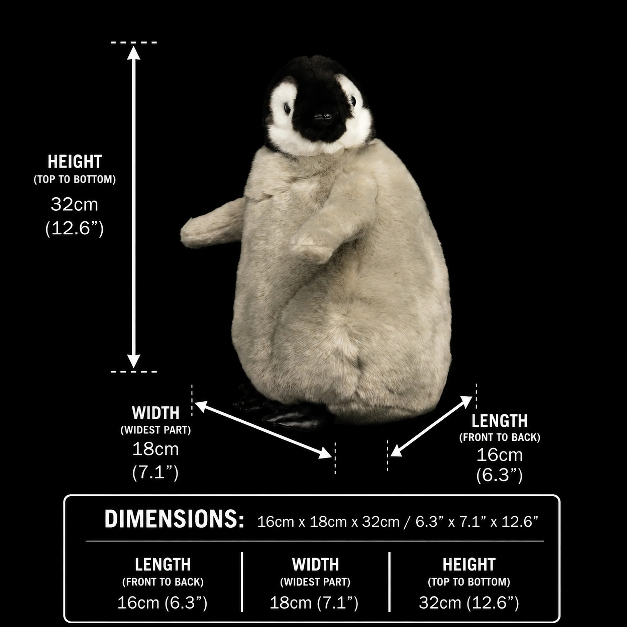 Large Baby Penguin Soft Stuffed Plush Toy