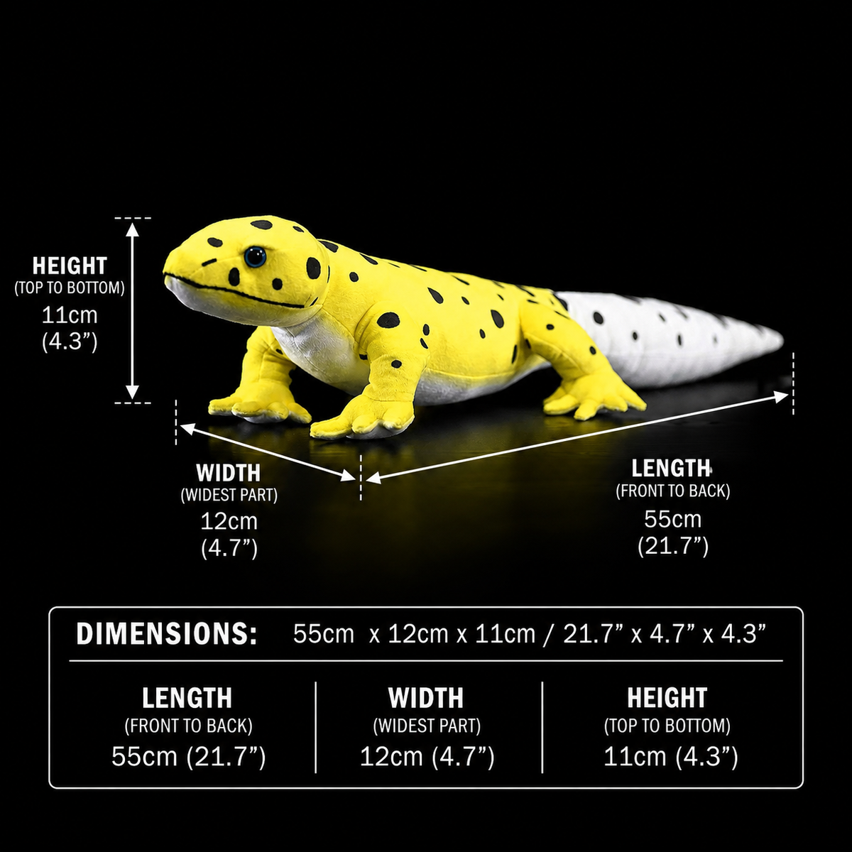Leopard Gecko Soft Stuffed Plush Toy