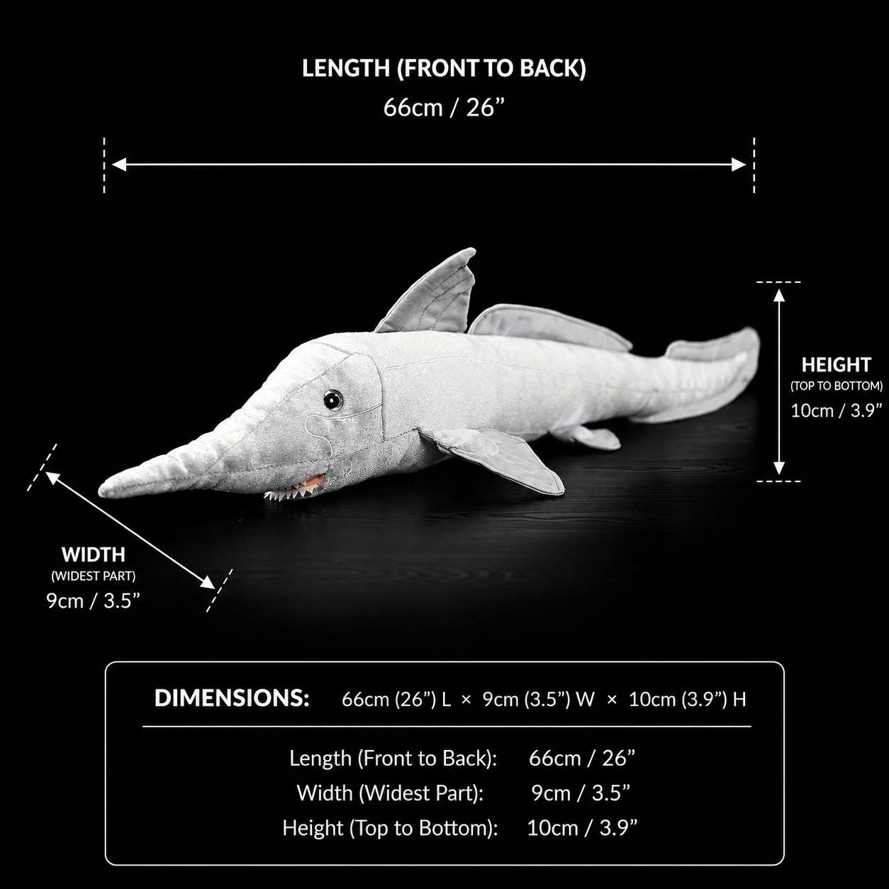 Long-nosed Chimaera Soft Stuffed Plush Toy