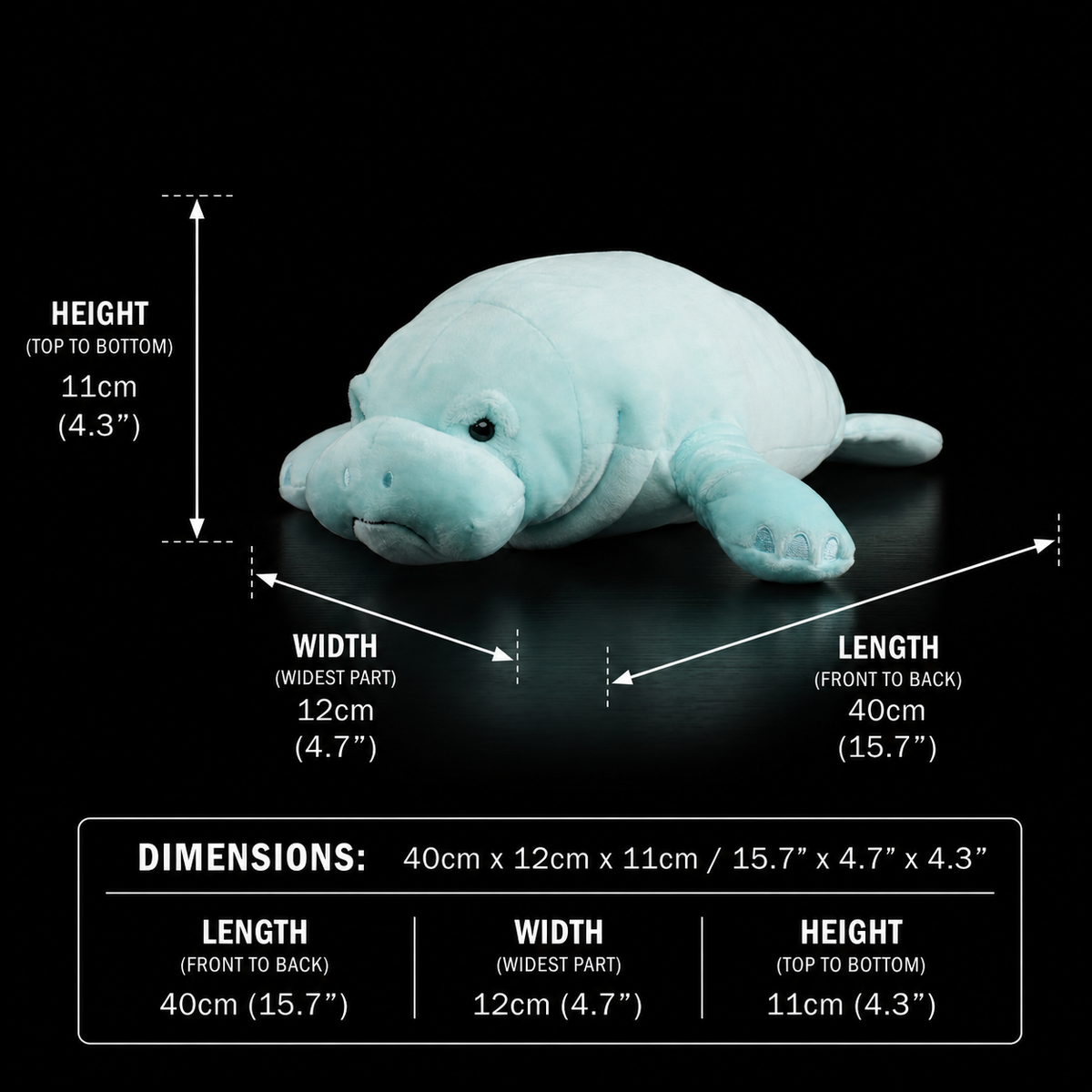 Weiches Plüschtier Manatee Sea Cow