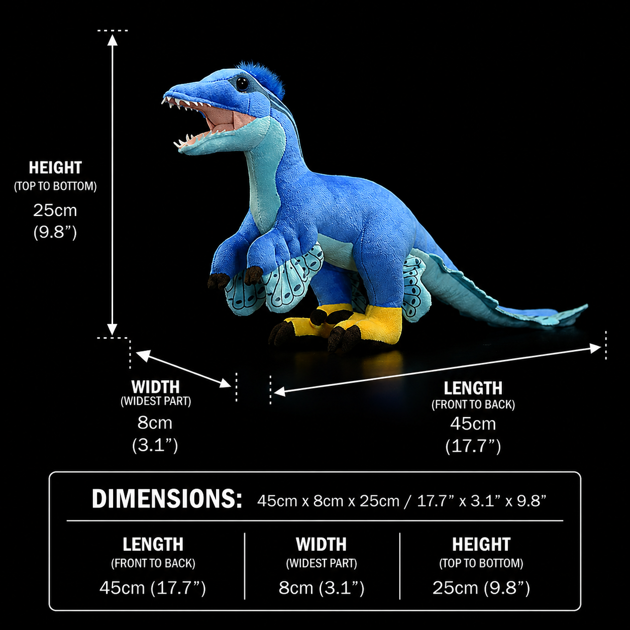 Microraptor Dinosaur Soft Stuffed Plush Toy