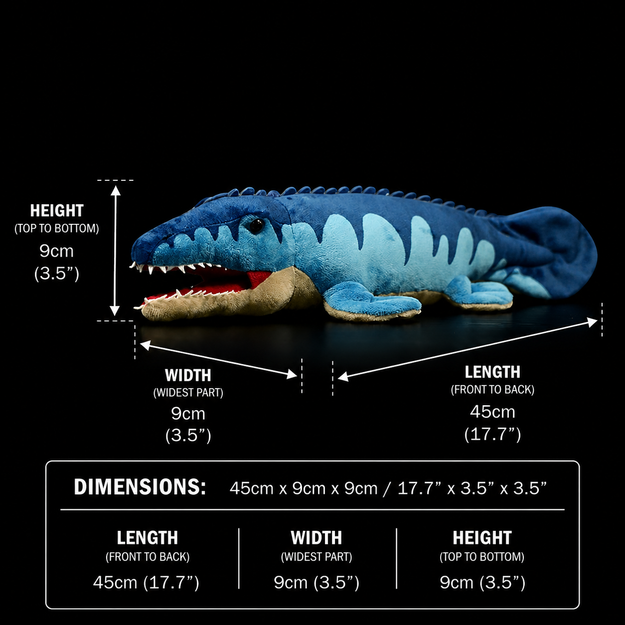 Mosasaurus Soft Stuffed Plush Toy