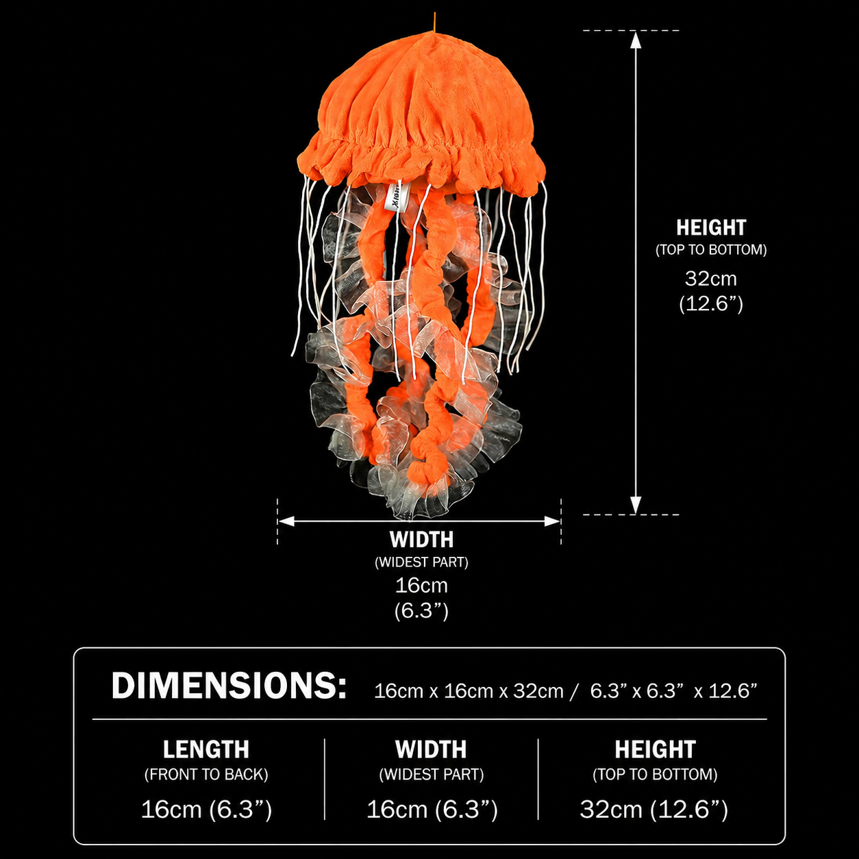 Pacific Sea Nettle Jellyfish Soft Stuffed Plush Toy