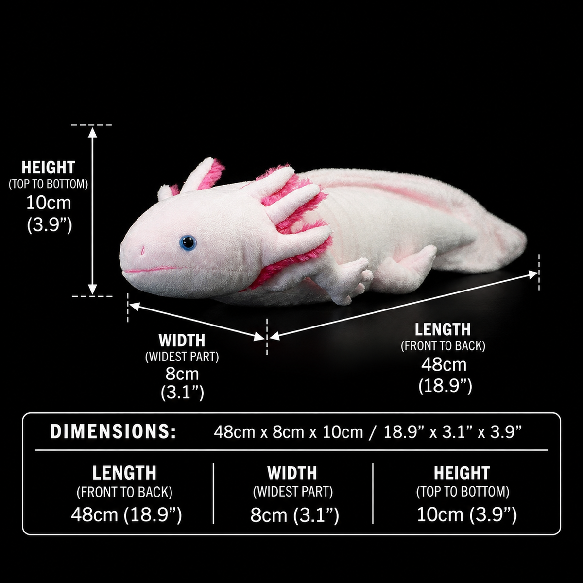 Pink Axolotl Soft Stuffed Plush Toy