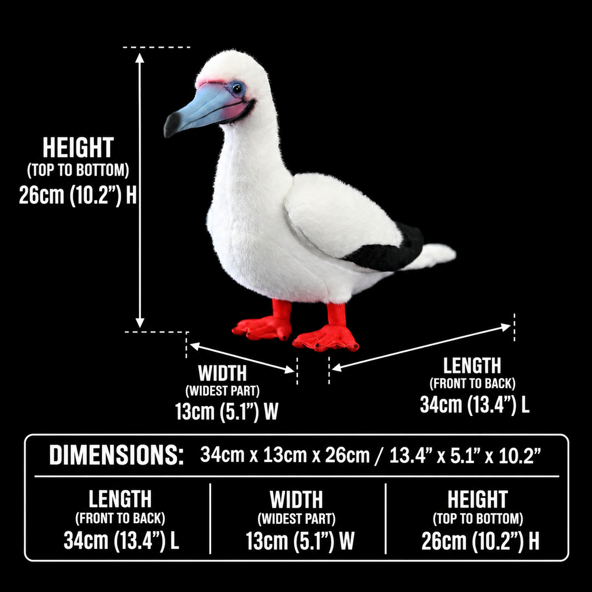 Red-footed Booby Bird Soft Stuffed Plush Toy
