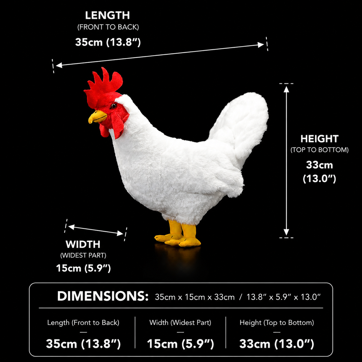 Rooster Chicken Soft Stuffed Plush Toy