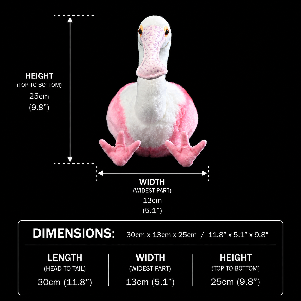 Roseate Spoonbill Soft Stuffed Plush Toy