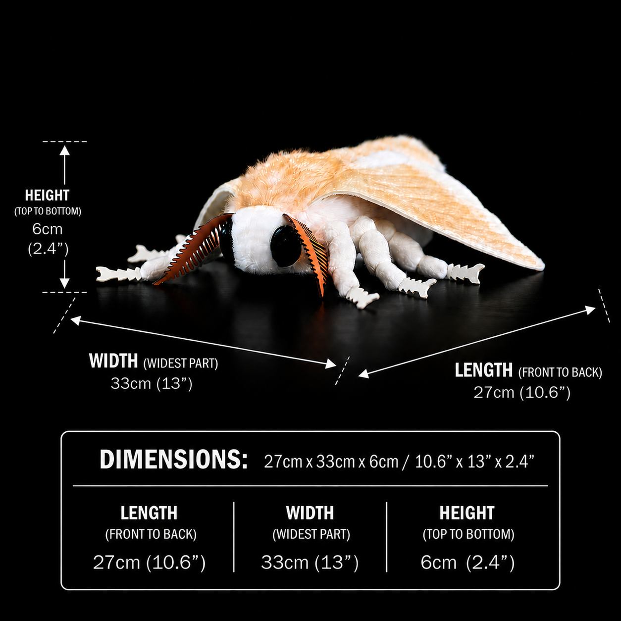 Silkworm Moth Soft Stuffed Plush Toy