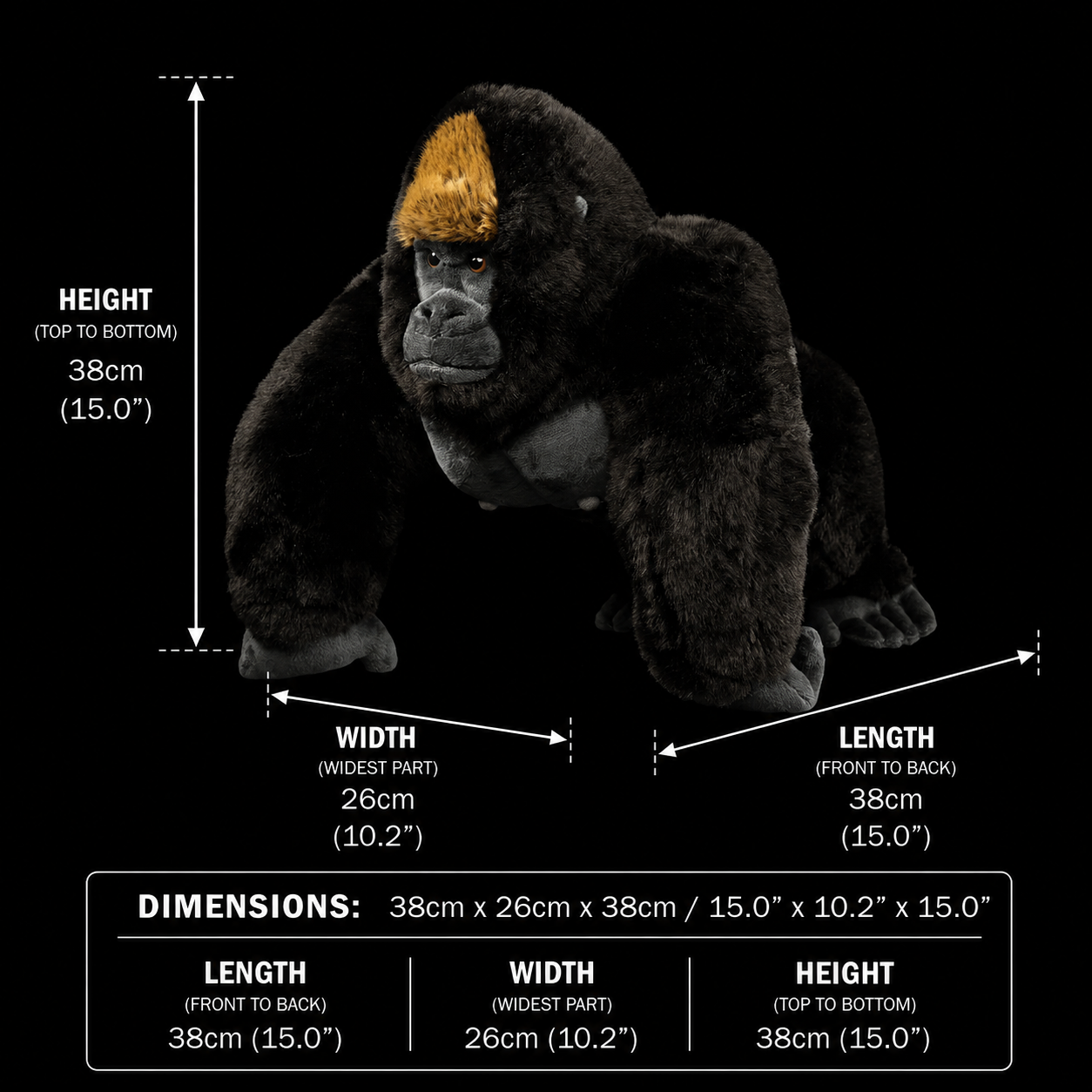Silverback Gorilla Soft Stuffed Plush Toy