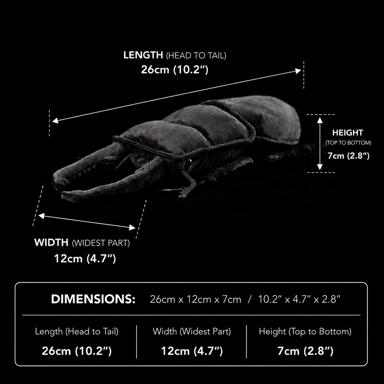 Weiches Plüschtier „Titan-Hirschkäfer“ 