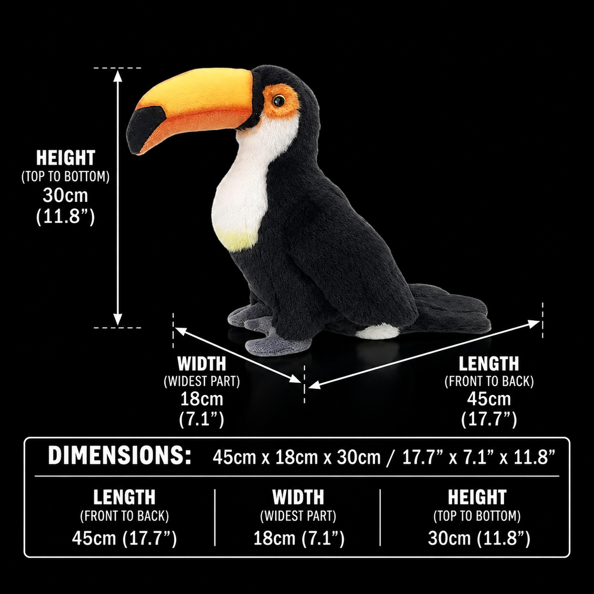 Toucan Bird Soft Stuffed Plush Toy