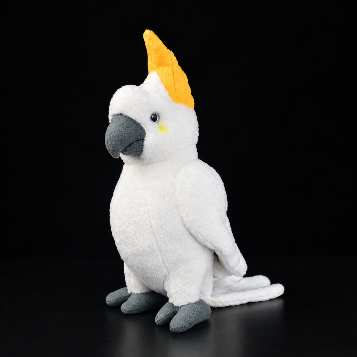 Peluche morbido a forma di cacatua bianco