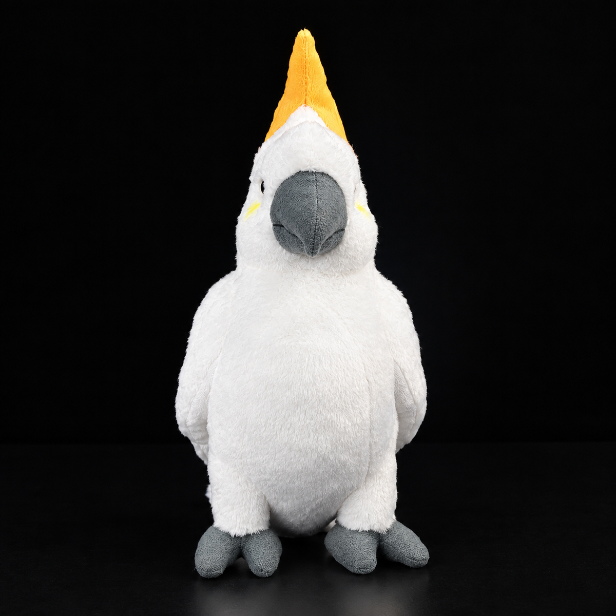 Peluche morbido a forma di cacatua bianco