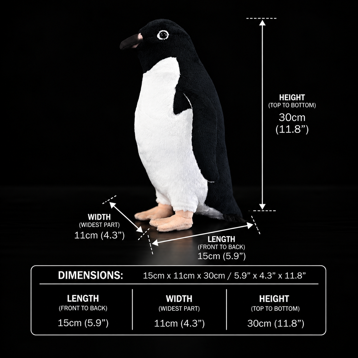 Adélie Penguin Bird Soft Stuffed Plush Toy