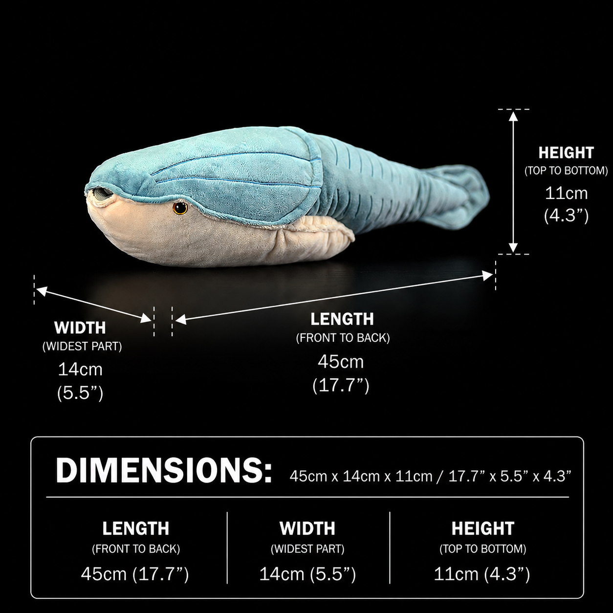 Arandaspis Prehistoric Fish Soft Stuffed Plush Toy
