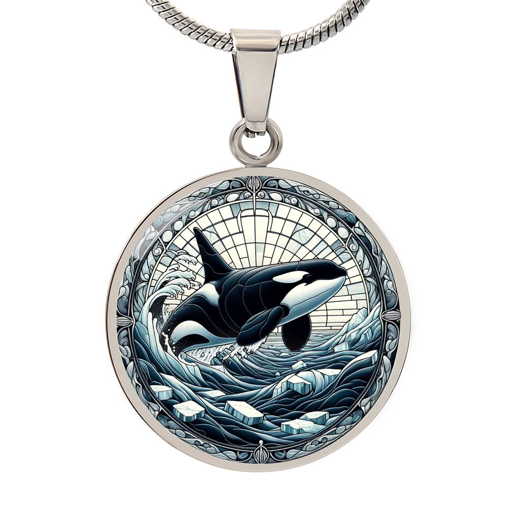 The Orca Circle Pendant Necklace