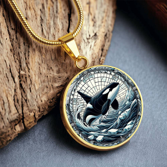 The Orca Circle Pendant Necklace