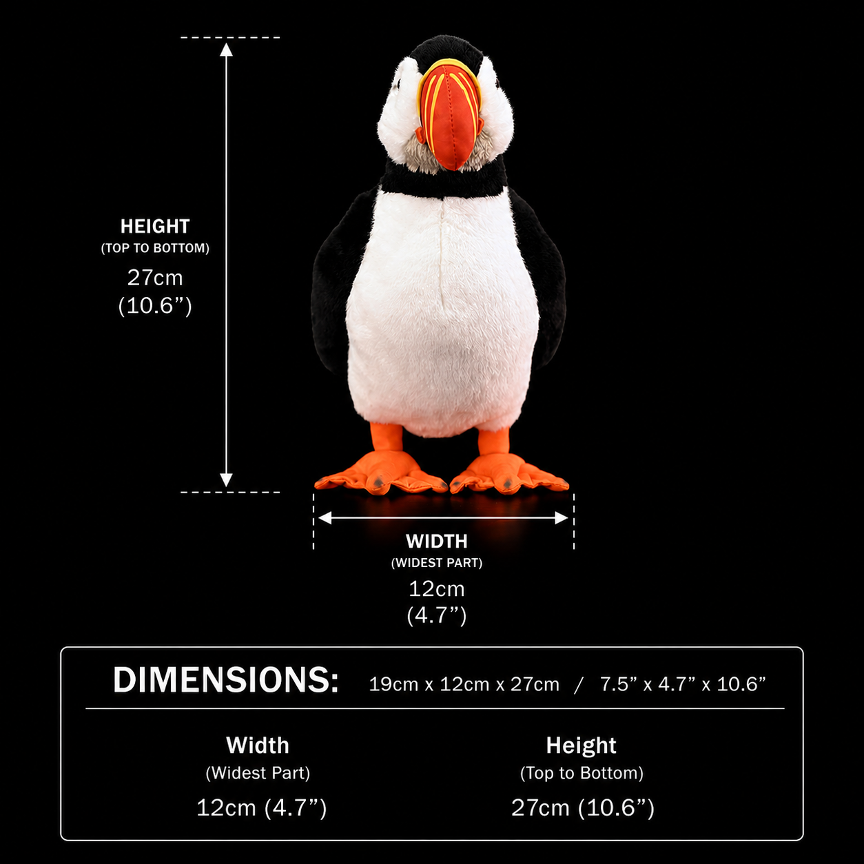 Atlantic Puffin Bird Soft Stuffed Plush Toy