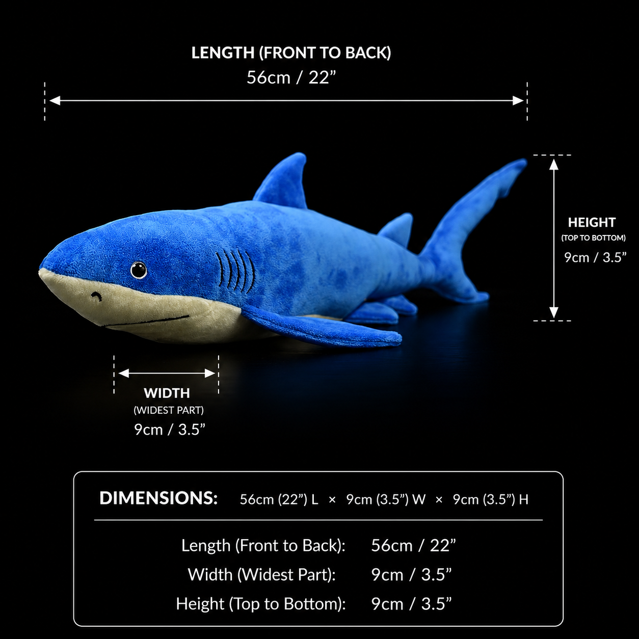 Blue Shark Soft Stuffed Plush Toy
