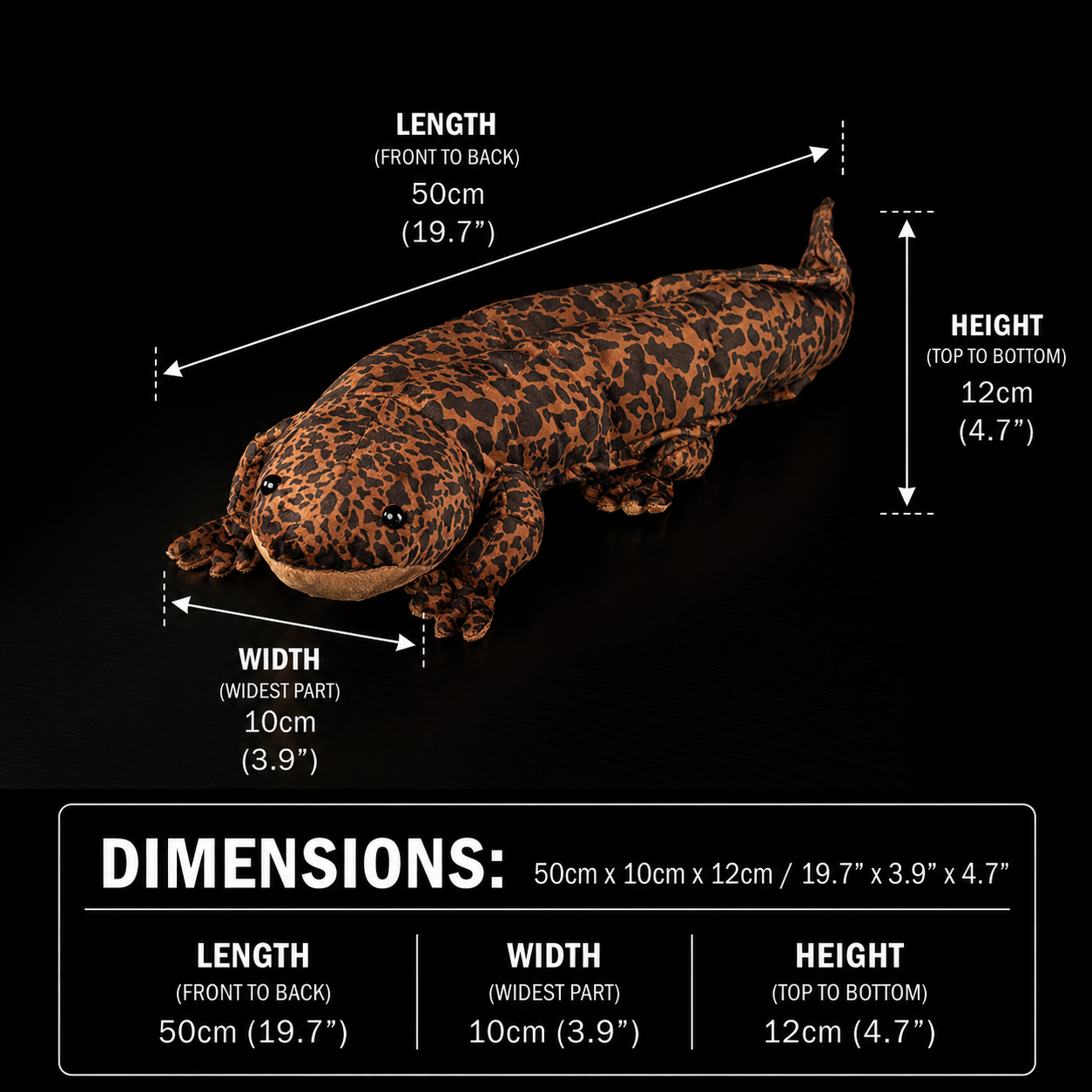 Giant Chinese Salamander Soft Stuffed Plush Toy