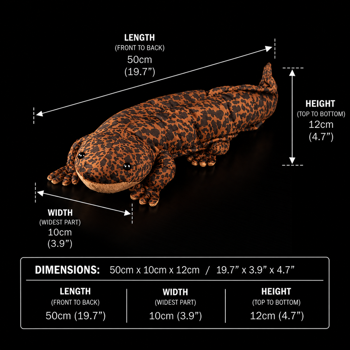 Giant Chinese Salamander Soft Stuffed Plush Toy