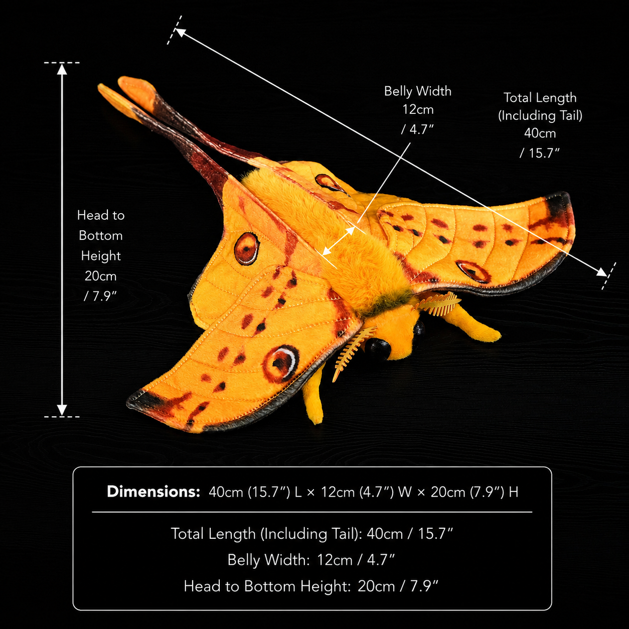 Comet Moth Soft Stuffed Plush Toy