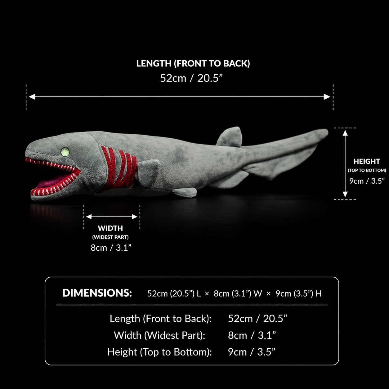 Frilled Shark Soft Stuffed Plush Toy