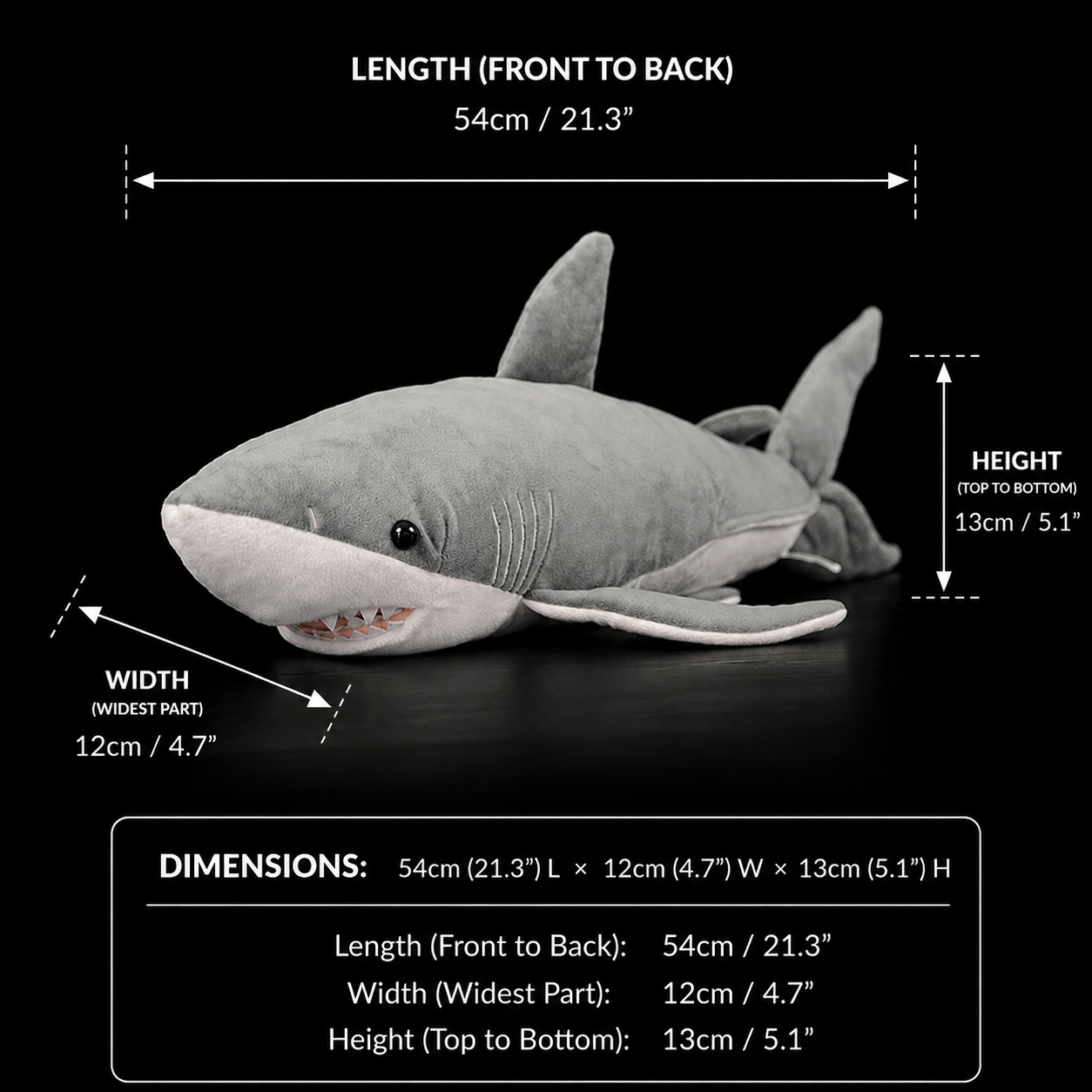 Great White Shark Soft Stuffed Plush Toy