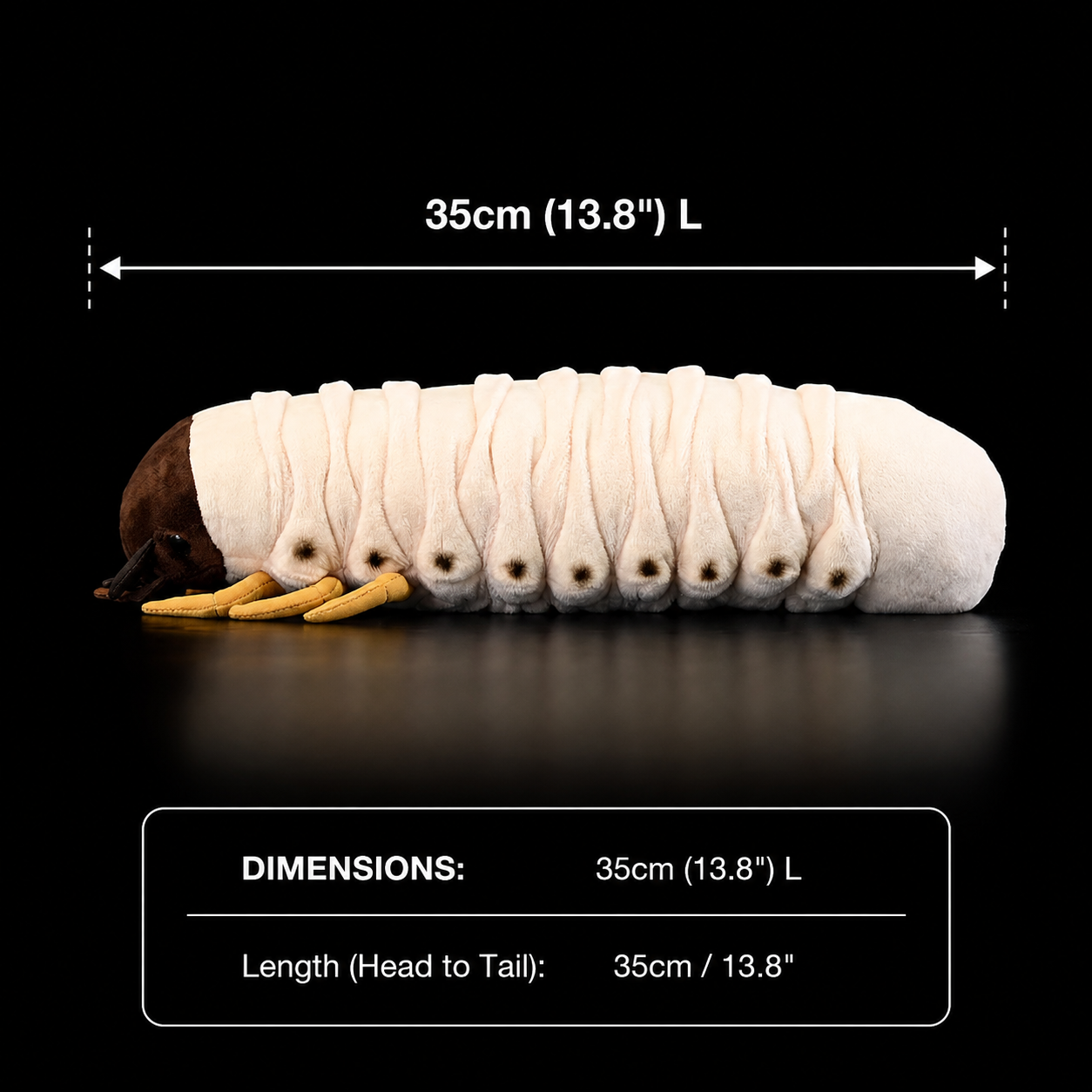 White Grub Soft Stuffed Plush Toy