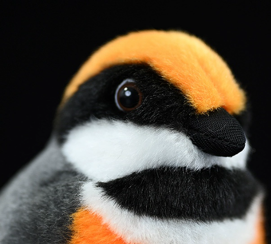Black-Throated Bushtit Bird Stuffed Plush Toy