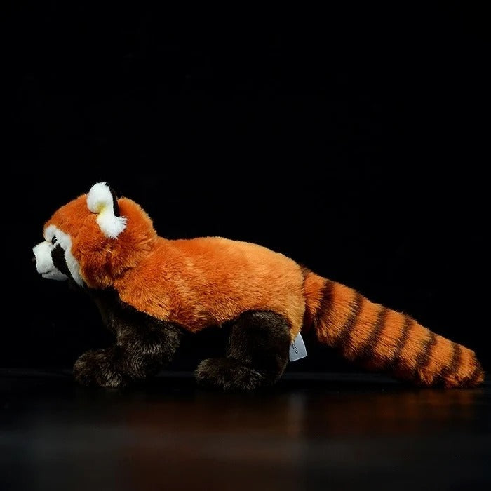 Brinquedo de pelúcia macio de panda vermelho realista