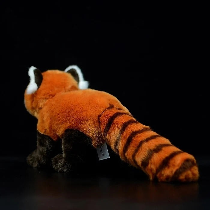 Brinquedo de pelúcia macio de panda vermelho realista
