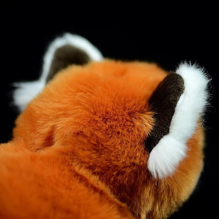 Brinquedo de pelúcia macio de panda vermelho realista