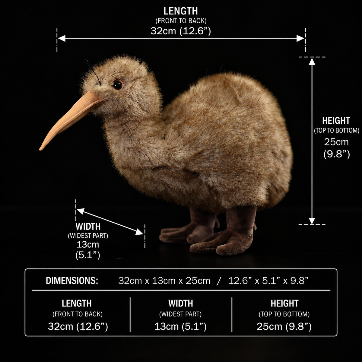 Kiwi Bird Soft Stuffed Plush Toy