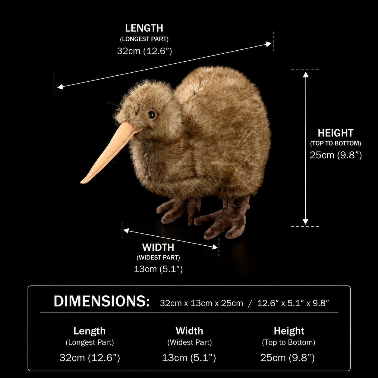 Kiwi Bird Soft Stuffed Plush Toy