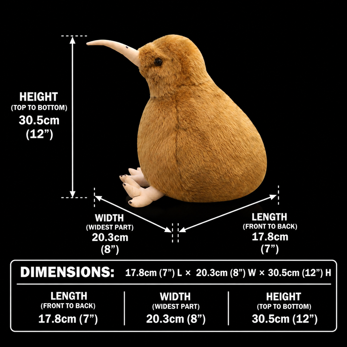 Měkká plyšová hračka Kiwi Bird