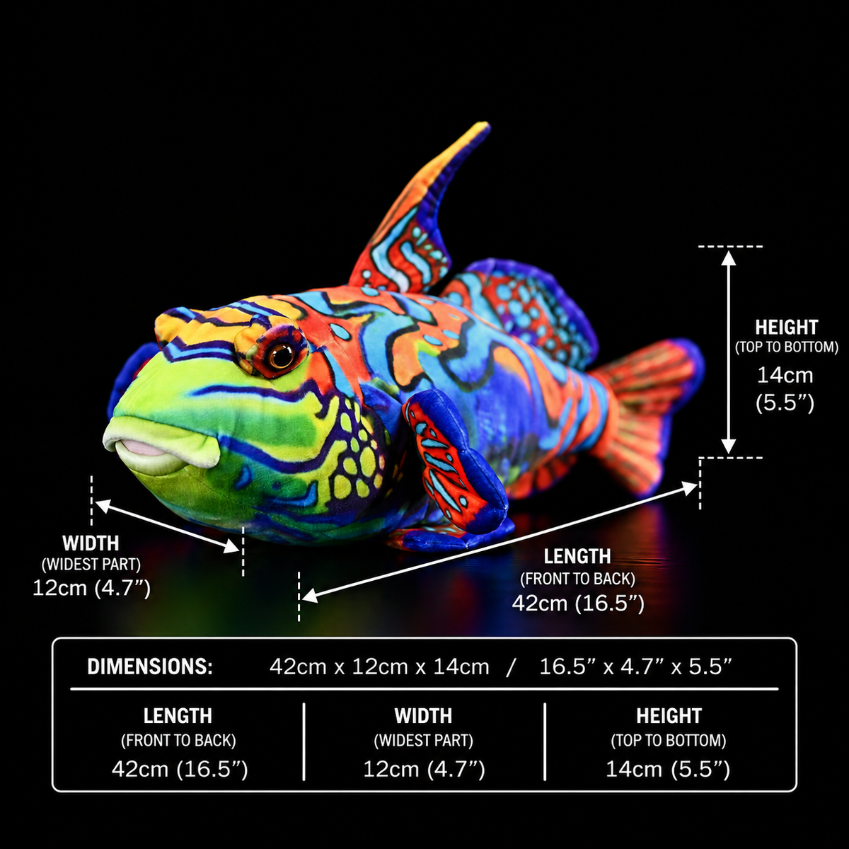 Mandarinfish Soft Stuffed Plush Toy